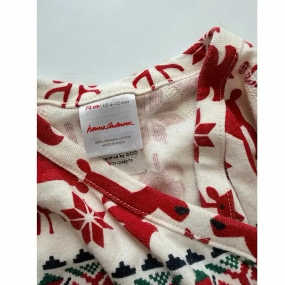 Hanna Andersson Organic Dear Deer Baby Outfit Size 70